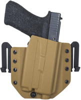 Кобура поясная приталенная правосторонняя с фонарём BALDR Mini для Glock 17 2557 Песок